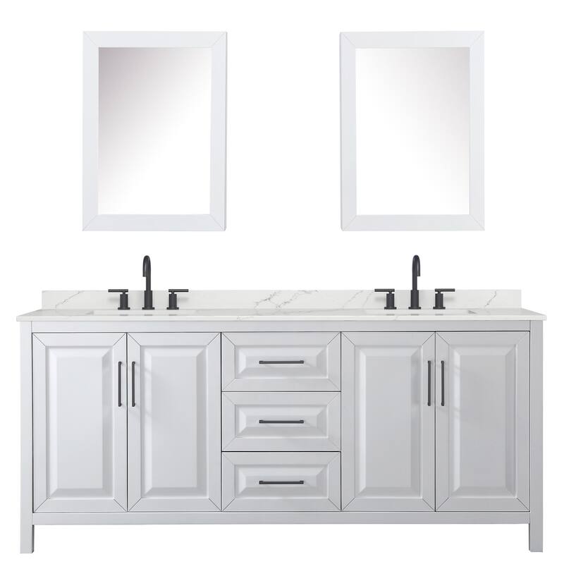 Wyndham Collection WCV252580D-QTZ-US3MED Daria 80" Free Standing