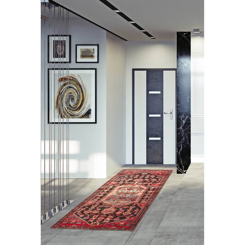 ECARPETGALLERY Hand-knotted Andelz Dark Grey Wool Rug - 3'5 x 6'9