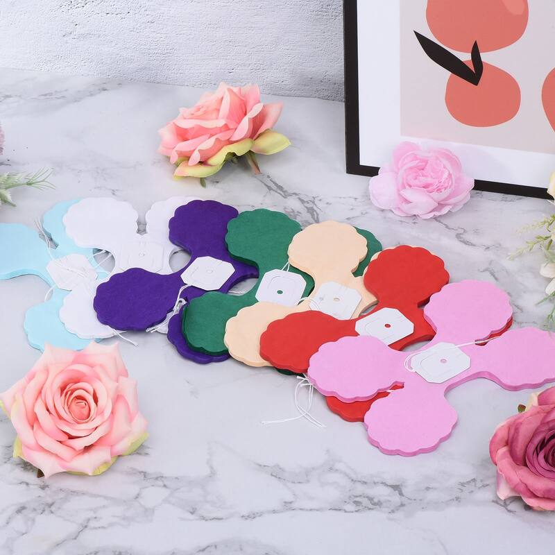 6Pcs 9.8ft Four-Leaf Paper Flower Garland Hanging Streamers 3 Color