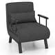 preview thumbnail 1 of 17, Costway Folding 5 Position Convertible Sleeper Bed Armchair Lounge Grey