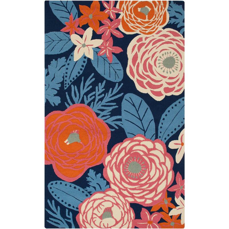 Hand-hooked Lola Floral Area Rug