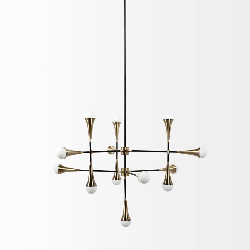 Decarlo II Black & Gold Metal Multi-Arm Chandelier
