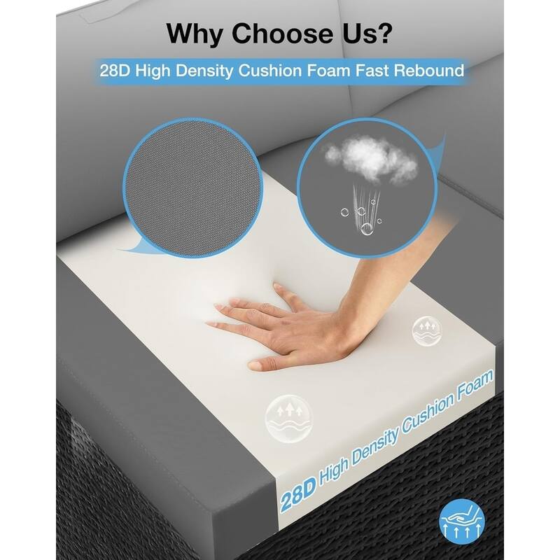 WINSOON 24x24 Inch Outdoor Deep Seat Cushion Set,Waterproof and Resistant