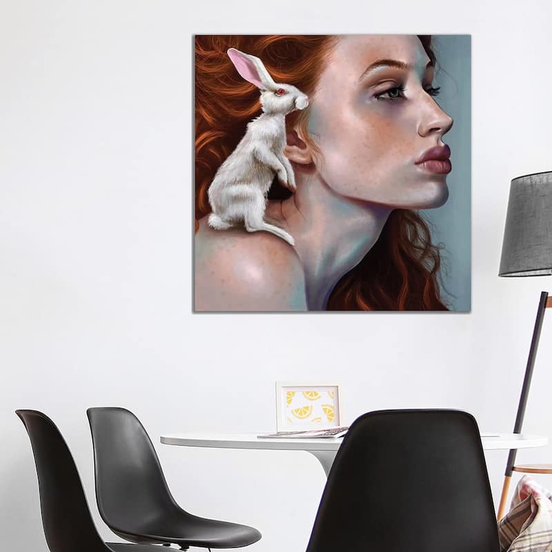 iCanvas "Rabbit Girl" by Teodora Jelenic Canvas Print - 37x37x1.5