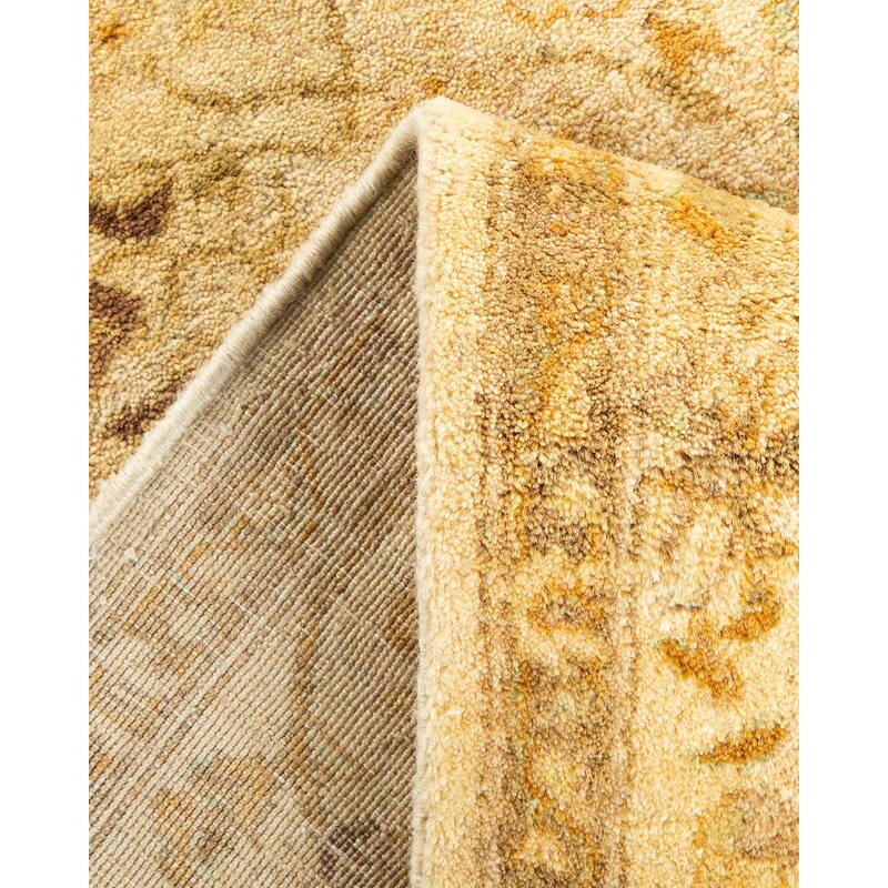 Overton Handknotted Wool Traditional Oriental Ivory Runner