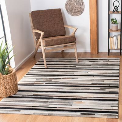 SAFAVIEH Handmade Studio Leather Arata Natural Hide Leather Rug
