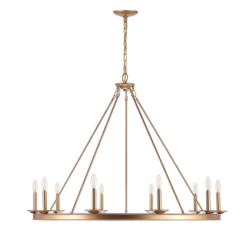 SAFAVIEH Tilla 10-Light Adjustable Chandelier - Gold Painted
