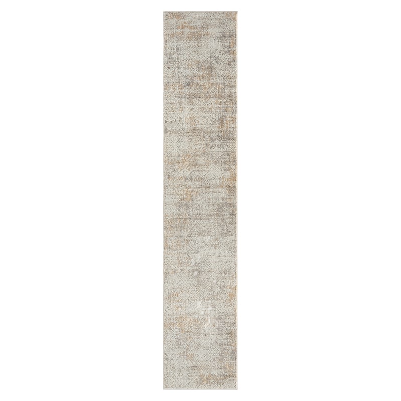 Bailey Transitional Distressed Gray/Beige Performance Indoor Area Rug by Sevita