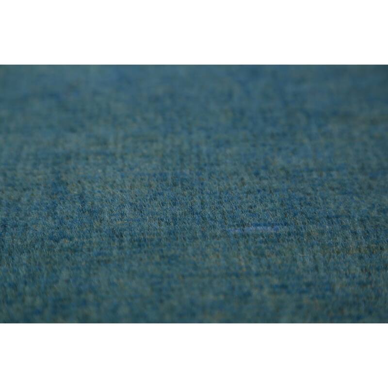 Blue Modern Gabbeh Oriental Rug Handmade Foyer Wool Carpet - 3'0" x 3'10"