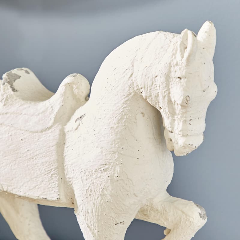Fiberglass Horse Decorative Sculpture - White - Roche River Decor