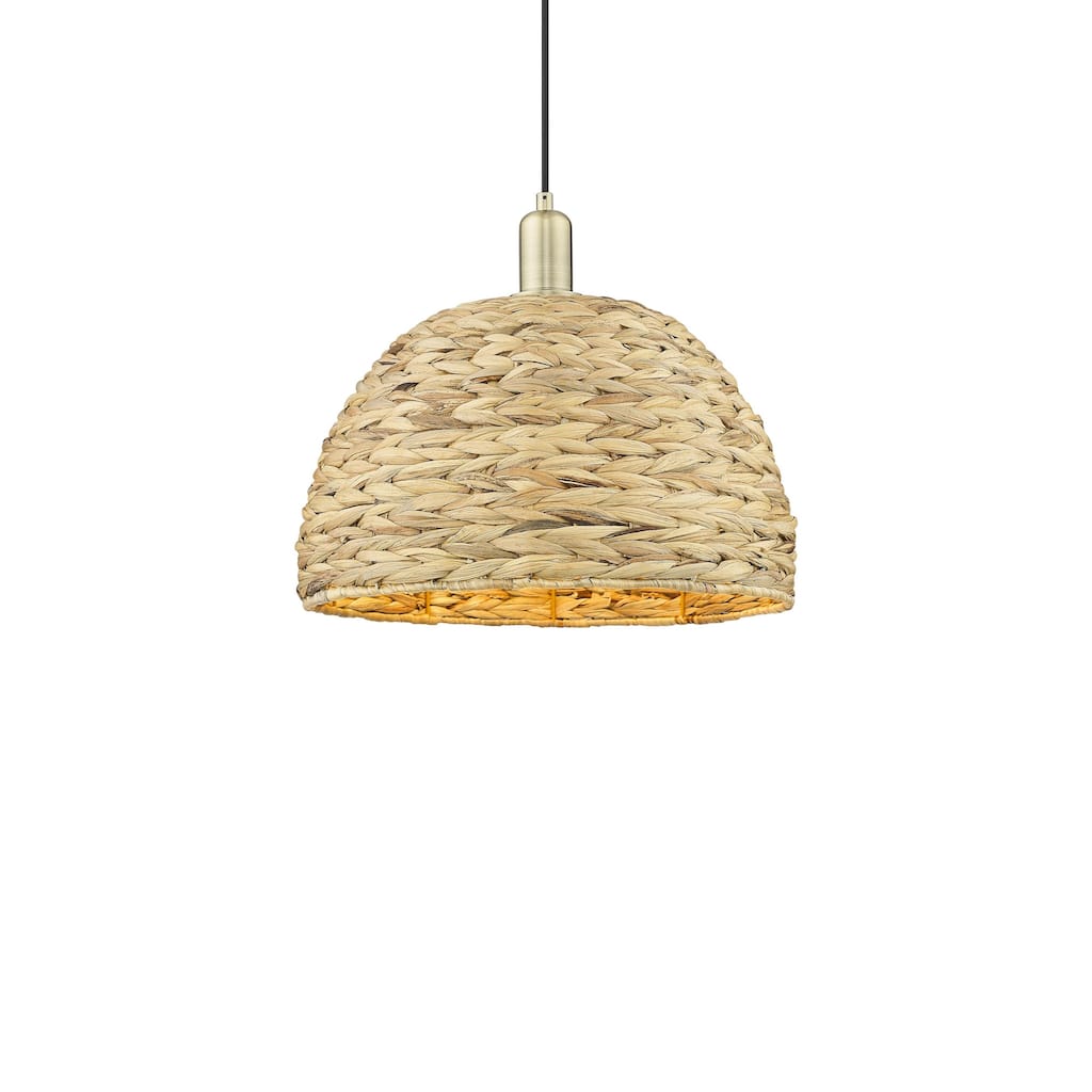 Innovations Lighting 716-1P-14-16 Woven Rattan Pendant Woven Rattan