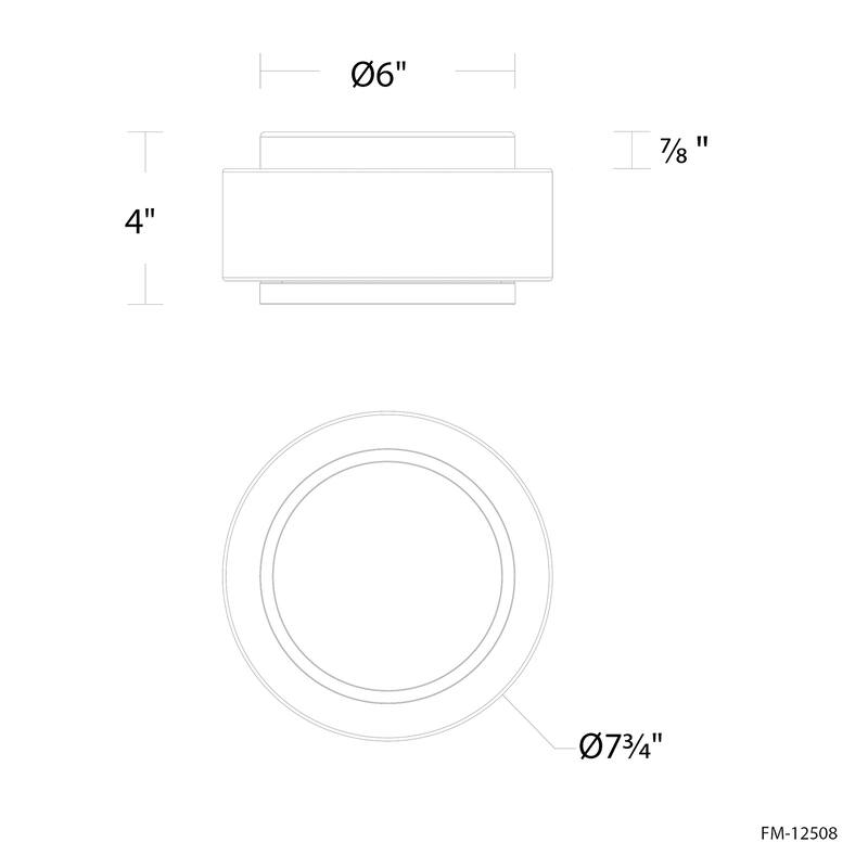 Preston 8in LED Flush Mount Selectable CCT 2700-3000-3500-4000K set to 2700K