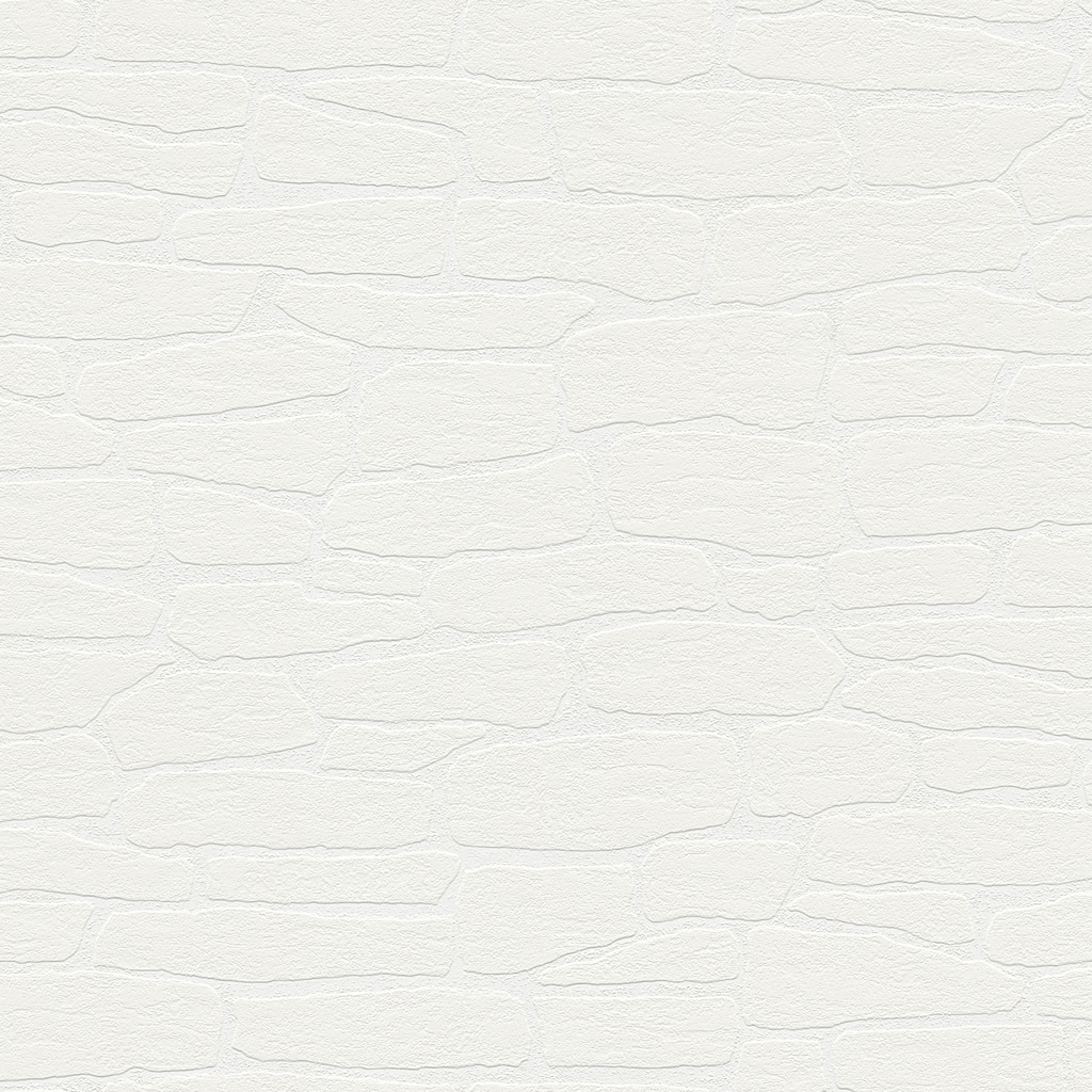 Brewster Pieter White Stone Paintable Wallpaper - 396in x 20.9in x 0.025in