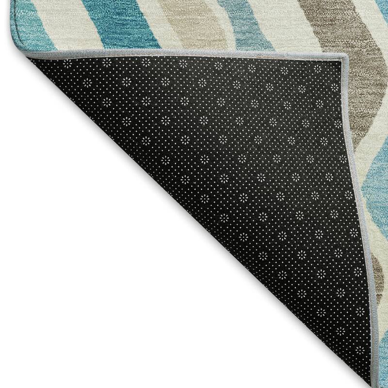 Machine Washable Indoor/ Outdoor Funky Stripe Chantille Rug