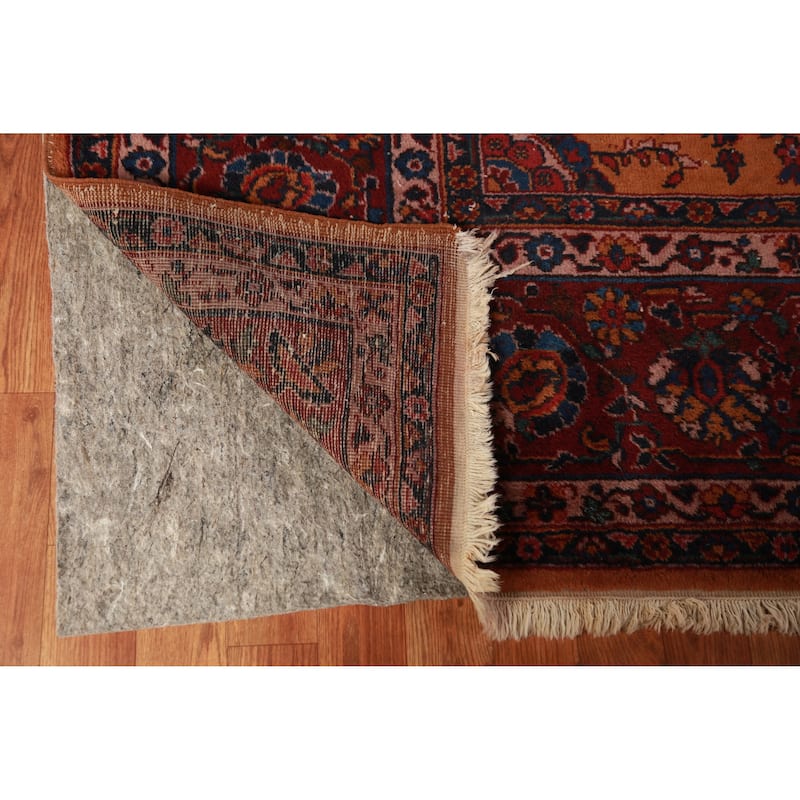 Orange Floral Sparta Turkish Area Rug Hand-Knotted Wool Carpet - 8'10"x 12'10"
