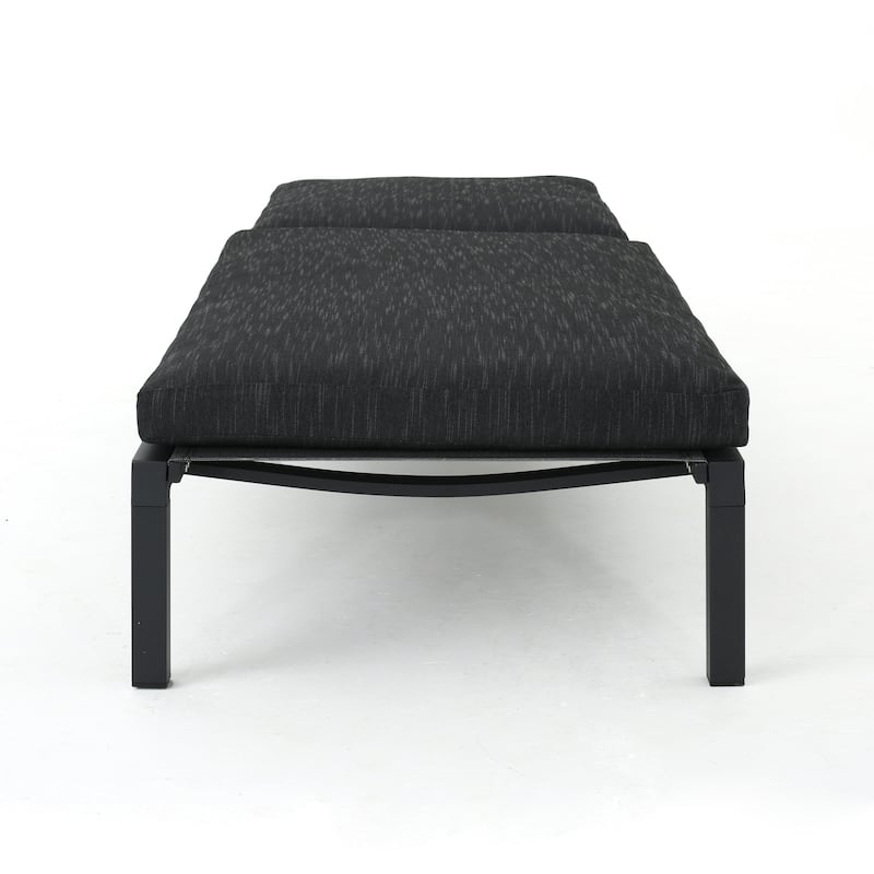 Roomfitters Adjustable Outdoor Chaise Lounge Chair with Cushion and Headrest