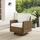 preview thumbnail 23 of 32, Crosley Bradenton Outdoor Wicker Swivel Rocker Chair