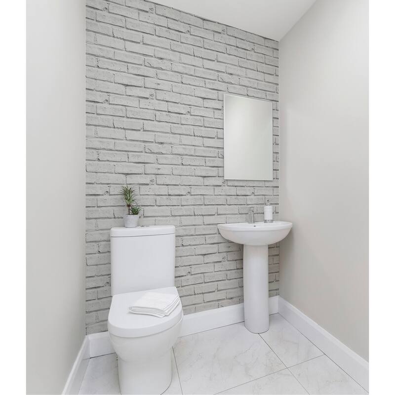 Arthouse Abner Dove Brick Wallpaper