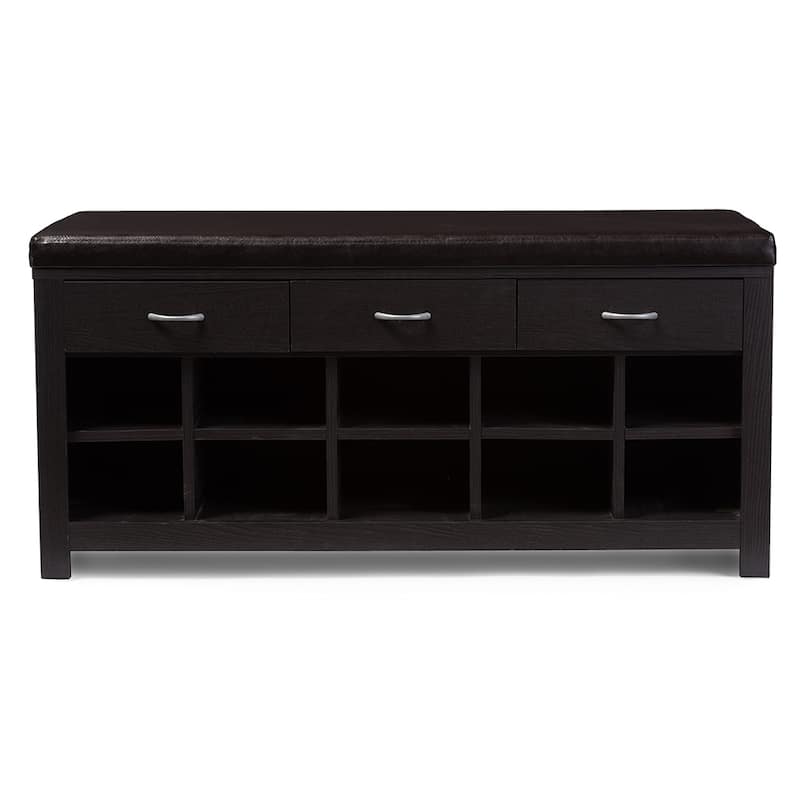 Espresso Entryway Bench - Espresso - 41.8"W x 15.6"D x 20.1"H