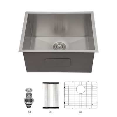 Undermount Laundry Utility Sink Deep Single Bowl 16 Gauge Stainless Steel Laundry Tub Sinks