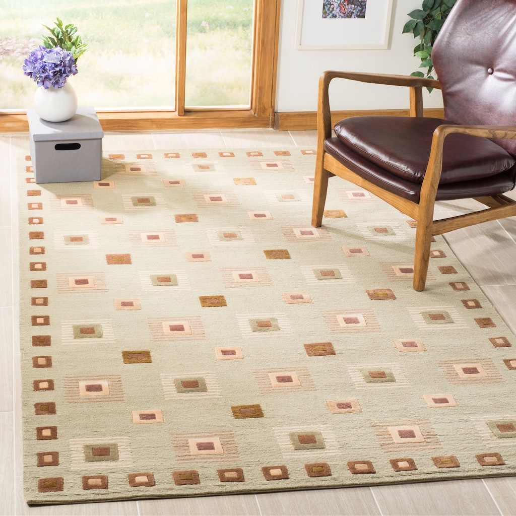 SAFAVIEH Couture Hand-knotted Tibetan Etsuko Modern Wool Rug