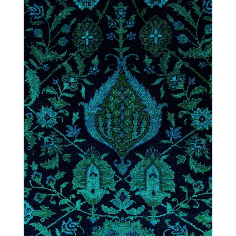Overdyed, One-of-a-Kind Hand-Knotted Area Rug - Purple - 6' 1" x 9' 2"