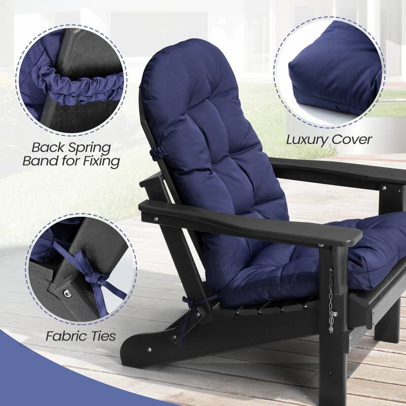 Adirondack Style Patio Outdoor Chair Cushion for Adirondack Chair or Lounge Rocking Chair - See picture