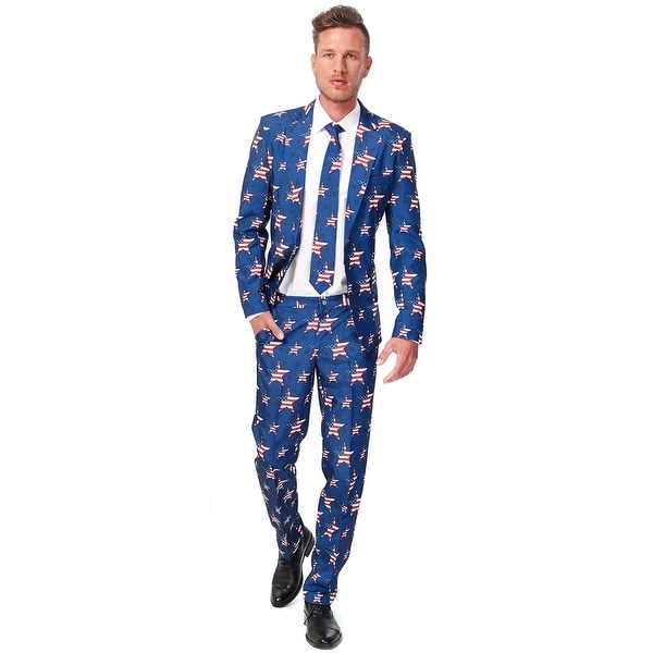 Oppo Suits USA Stars and Stripes Suit Adult Costume - Blue