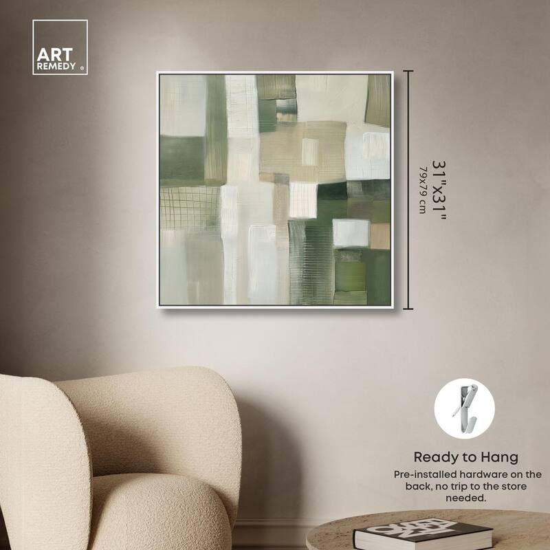 Pale Jade Green II Canvas by Art Remedy
