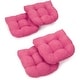 preview thumbnail 61 of 62, 19-inch U-Shaped Microsuede Chair Cushion (Set of 1, 2, or 4) Set of 4 - Bery Berry