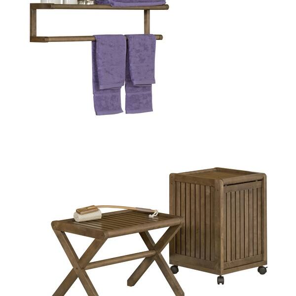 Rolling Solid Wood Laundry Hamper With Lid Overstock 32676087 It does not have a lid.