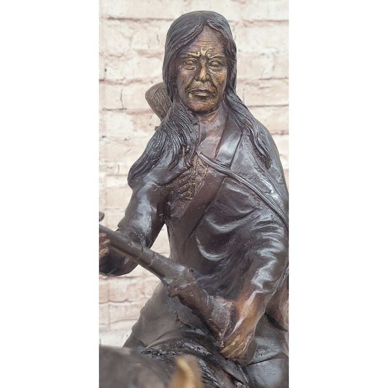 Frederic Remington Peace Native American Indian On Horseback Bronze Sculpture Western