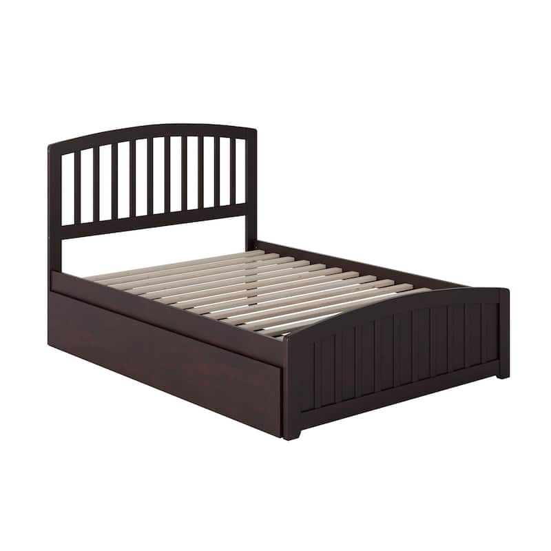 Richmond Full Platform Bed with Footboard and Drawers in Espresso