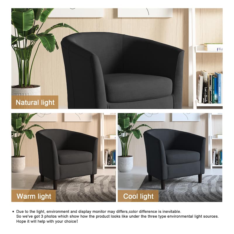 Modern Barrel Accent Chairs Cozy Armchair Club Chair