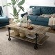 preview thumbnail 18 of 31, Hyssop Farmhouse 47-inch Steel 1-Shelf Coffee Table by Furniture of America