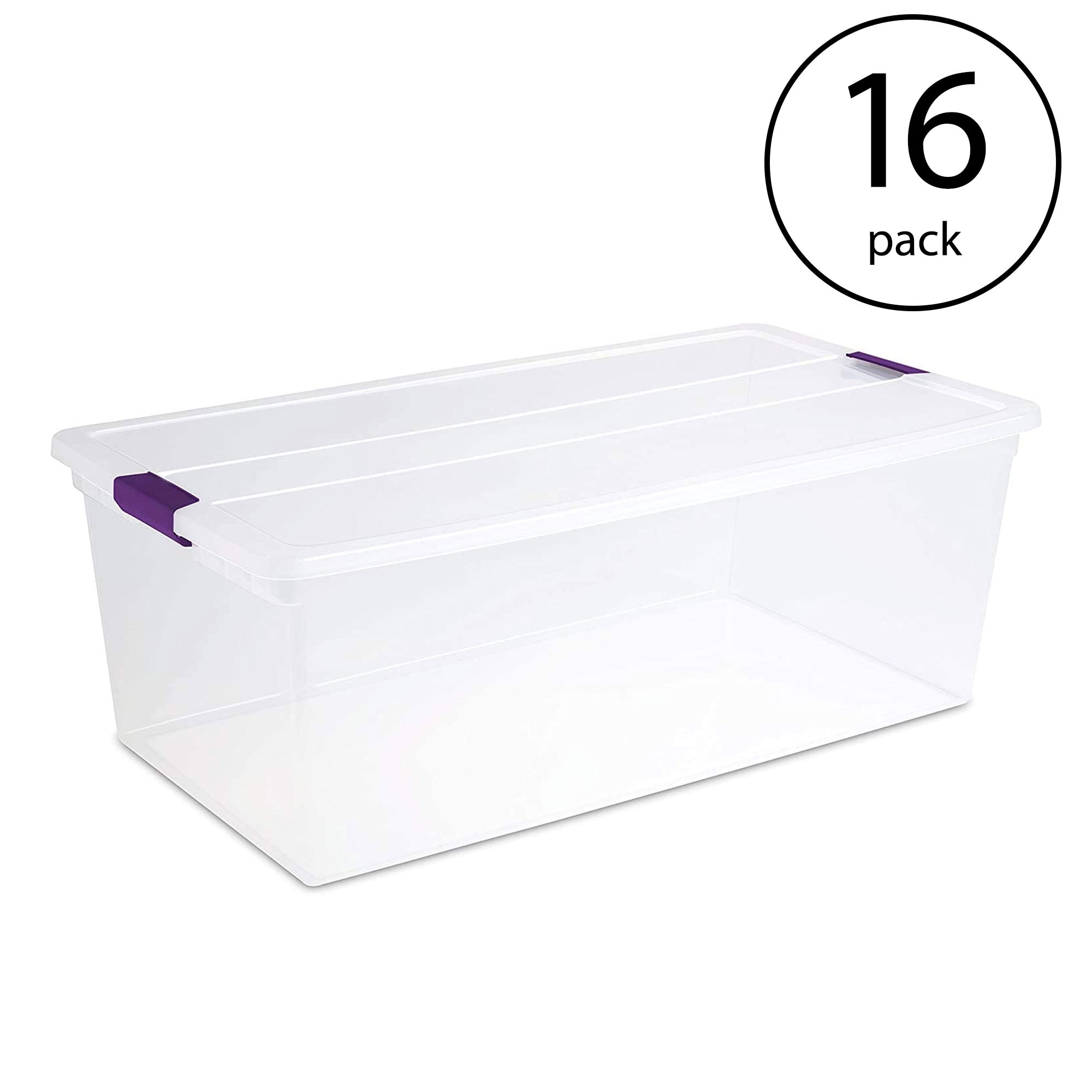 Superio Clear Plastic Storage Bins with Lids, 6.25 Quart (2 Pack),  Stackable Storage Container with Latches and Handles 