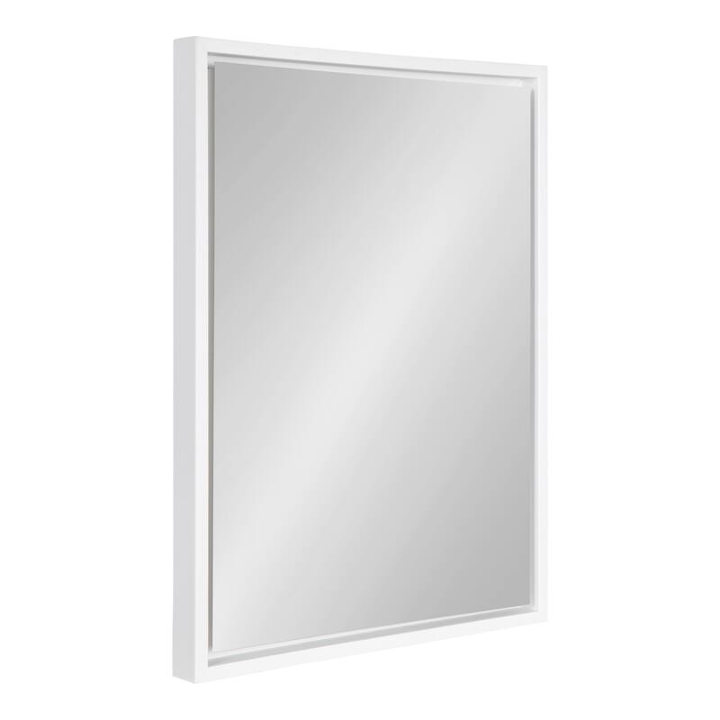 Kate and Laurel Evans Framed Floating Wall Mirror - 18x24 - White