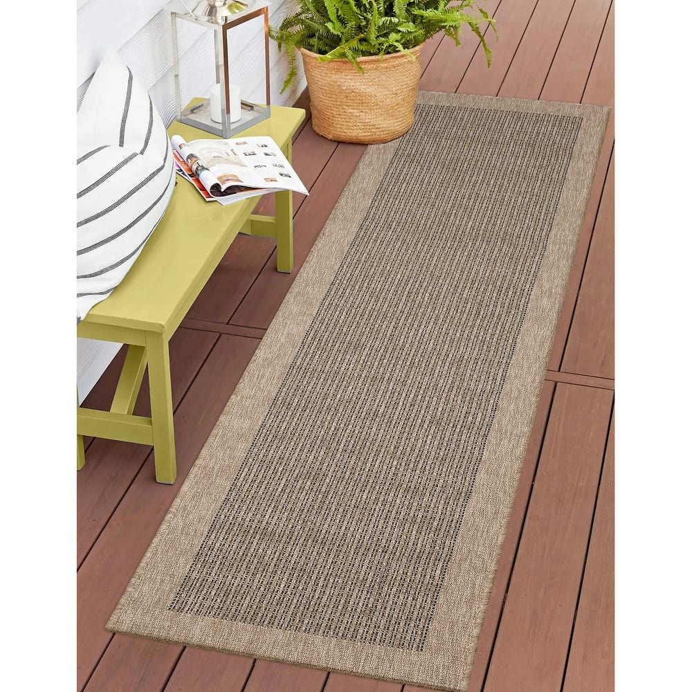 Liora Manne Sahara Texture Border Indoor/Outdoor Rug