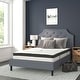 preview thumbnail 33 of 121, Tufted Platform Bed with 10 Inch Pocket Spring Mattress Light Gray - Full