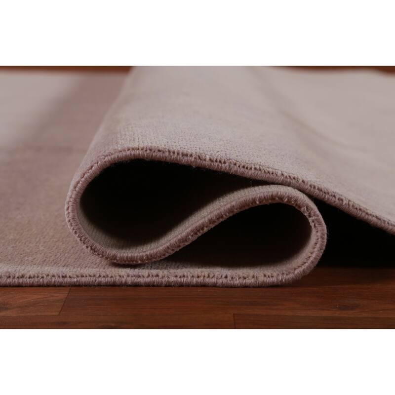 Lavender Striped Gabbeh Persian Area Rug Hand-Knotted Wool Carpet - 9'4" x 11'11"