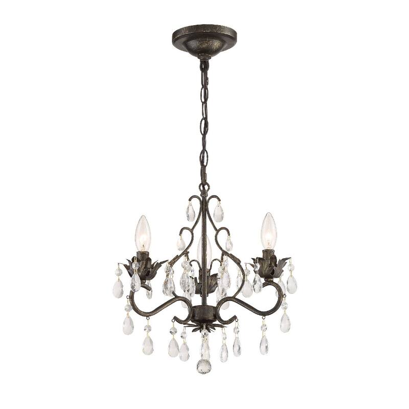 Crystorama Lighting Group 4534-CL-SAQ Paris Market 3 Light 13" Wide