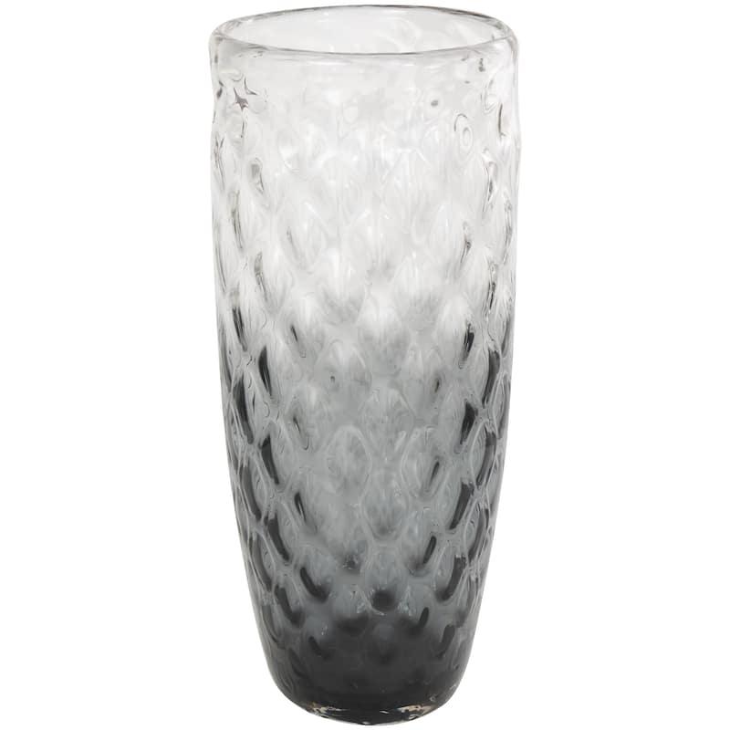 Black Glass Handmade Ombre Vase