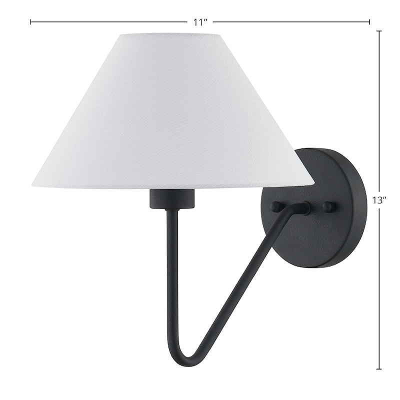 Rowan Metal Wall Sconce, Black
