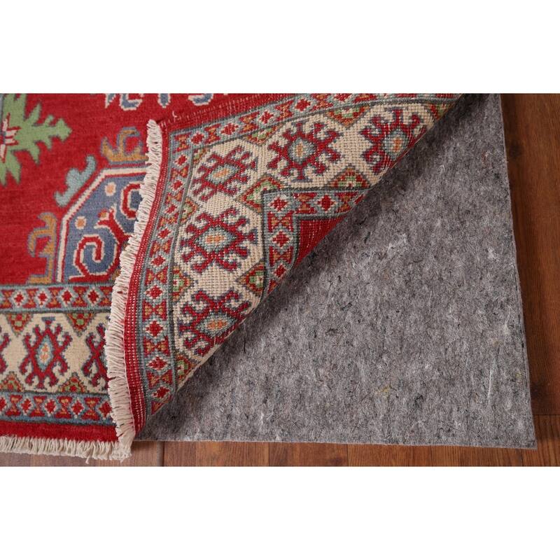 Red Kazak Accent Rug Handmade Traditional Wool Carpet - 2'7" x 4'0"