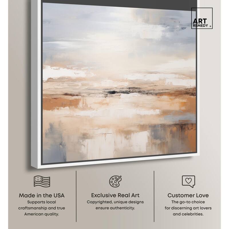 Tonal Strata Canvas by Art Remedy