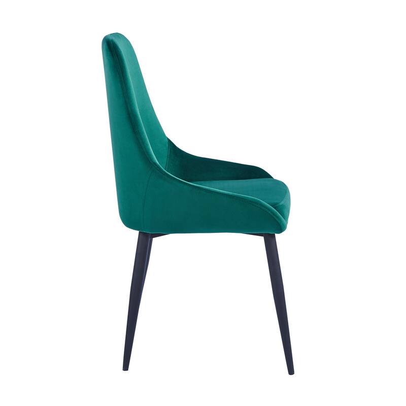 Porthos Home Fern Dining Chairs Set of 2, Velvet Upholstery, Steel Legs