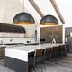 preview thumbnail 2 of 200, Industrial Oversized Metal Dome Pendant Light - Modern Farmhouse 23in - Black