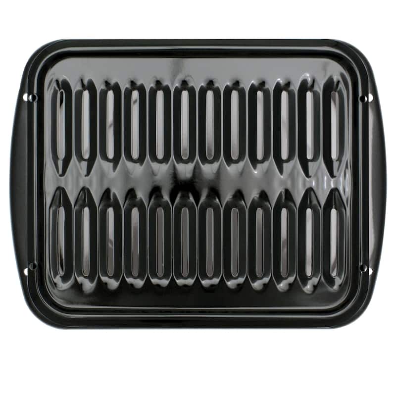 Range Kleen Convection Porcelain Broiler Pan/Grill 13x16 inch - Black