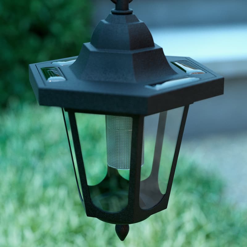 Pure Garden Hanging Solar Coach Lights with Hanging Hooks