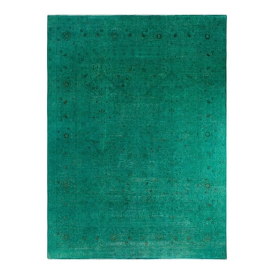 Contemporary Overdyed Wool Hand Knotted Area Rug - 9' 0" x 11' 10"